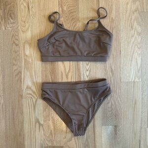 Cupshe light brown women’s bathing suit size medium. New with tags!